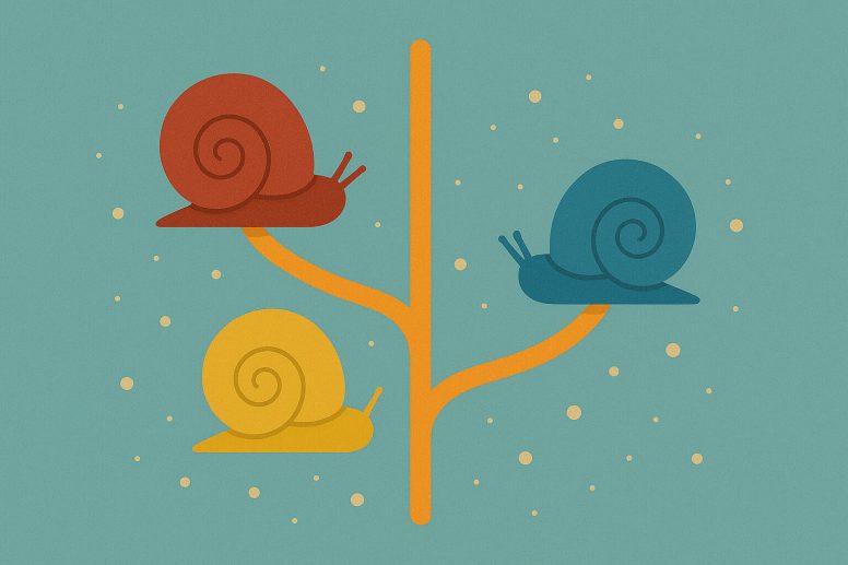 Posthoornslakken kweken op kleur